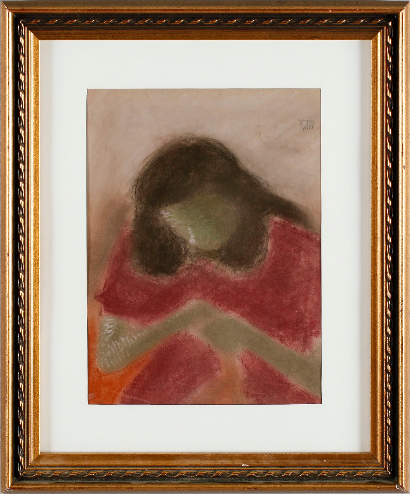 BERTIL GATU, pastell, signerad.