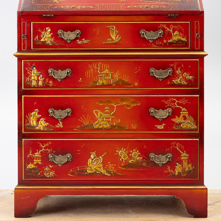 Writing cabinet, chinoiserie style, 20th century.