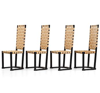 302. Axel Einar Hjorth, a set of four "Futurum" chairs for Nordiska Kompaniet, Sweden, ca 1928.