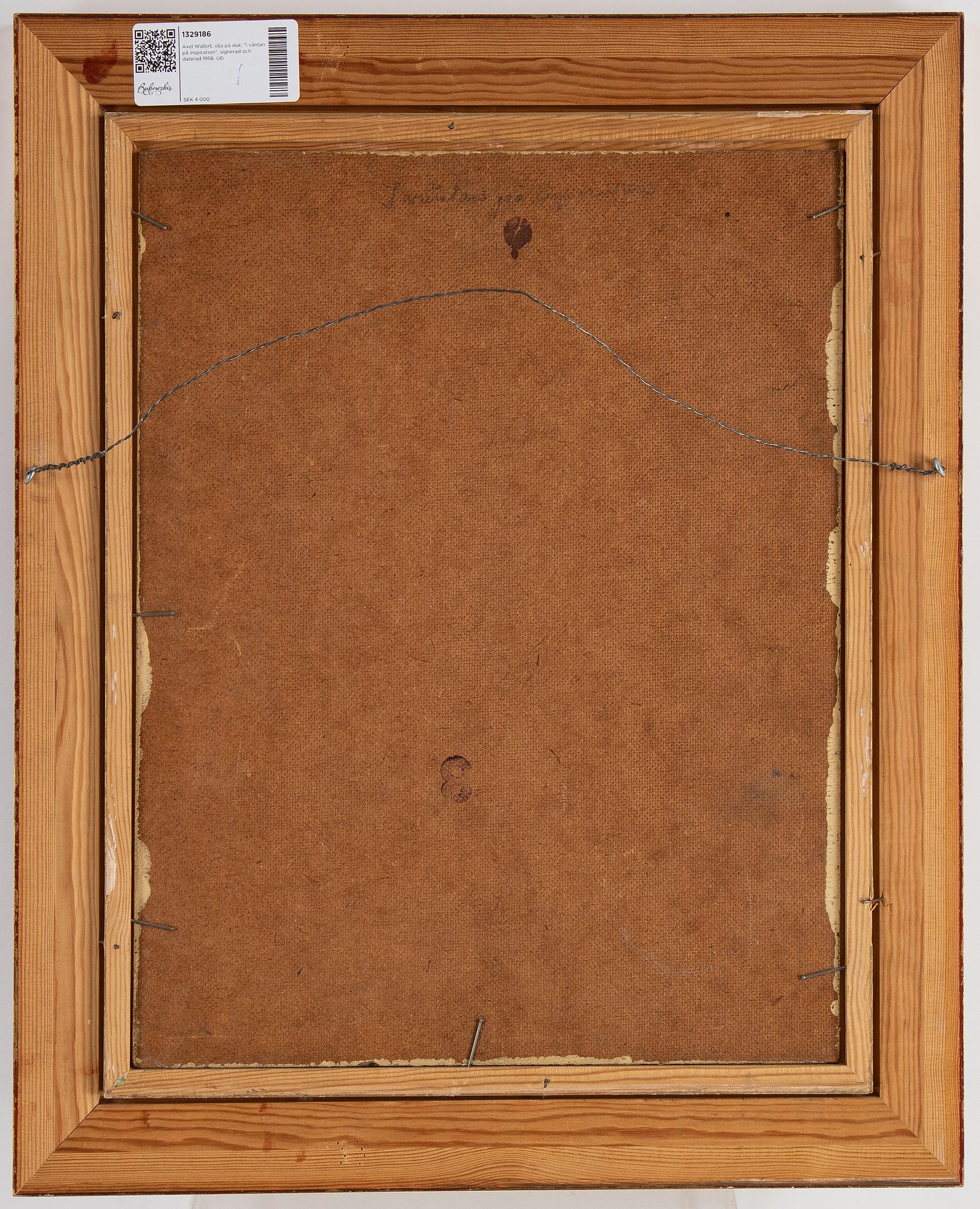Axel Wallert, oil on board, signed and dated 1956.