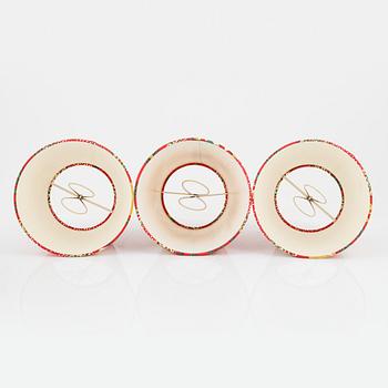 Josef Frank, lampskärmar, 3 st, "Catleya", Firma Svenskt Tenn.