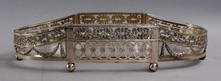 JARDINIERE, silver, utländska stämplar 800.