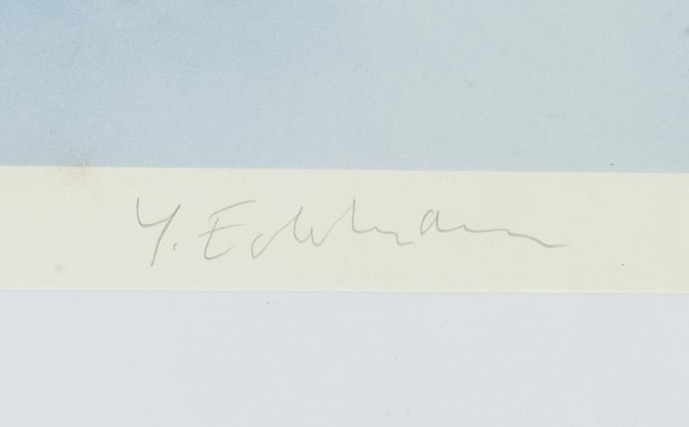 Yrjö Edelmann, färglitografi, 2001 signerad 255/275.
