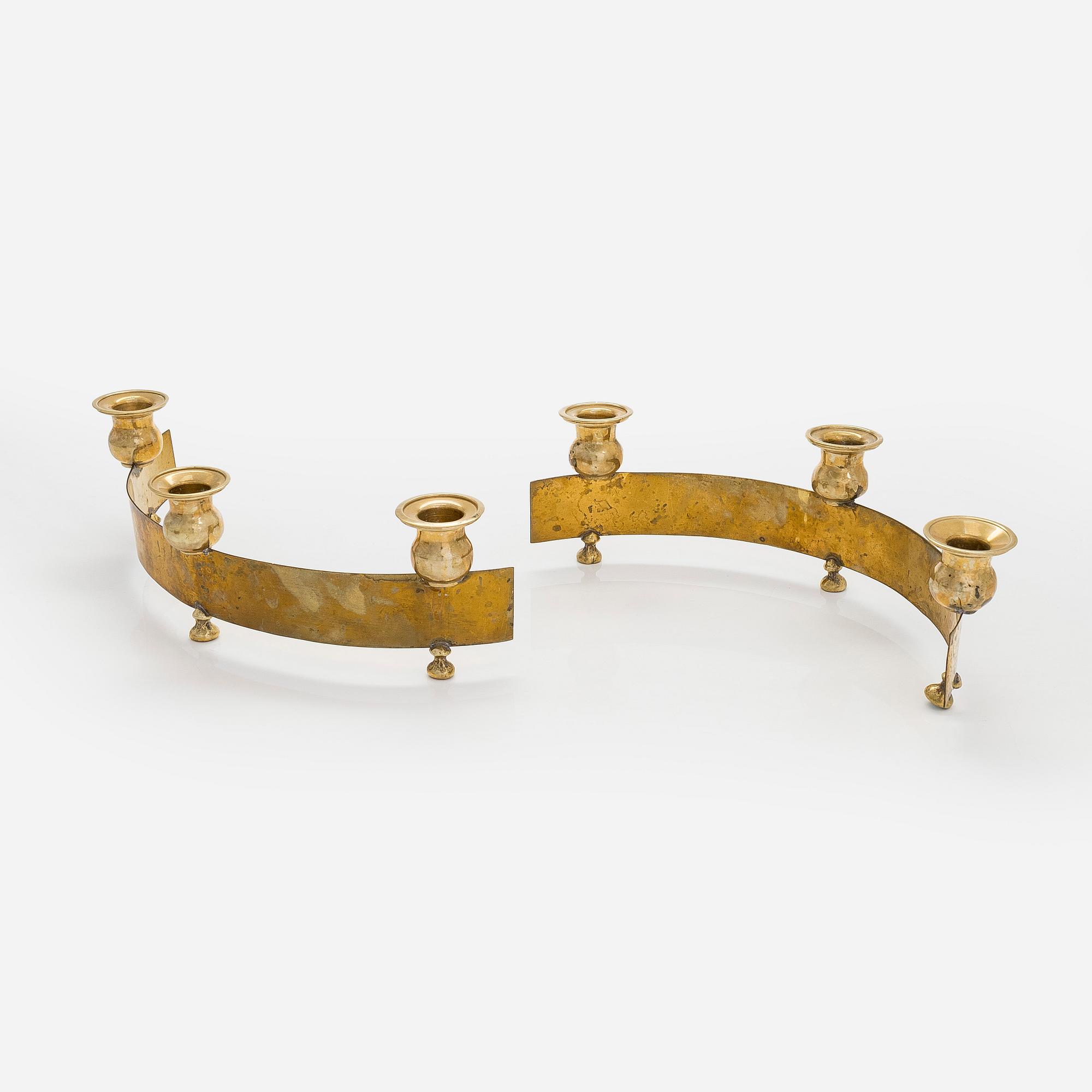 Ljusstake, mässing, 1900-tal.