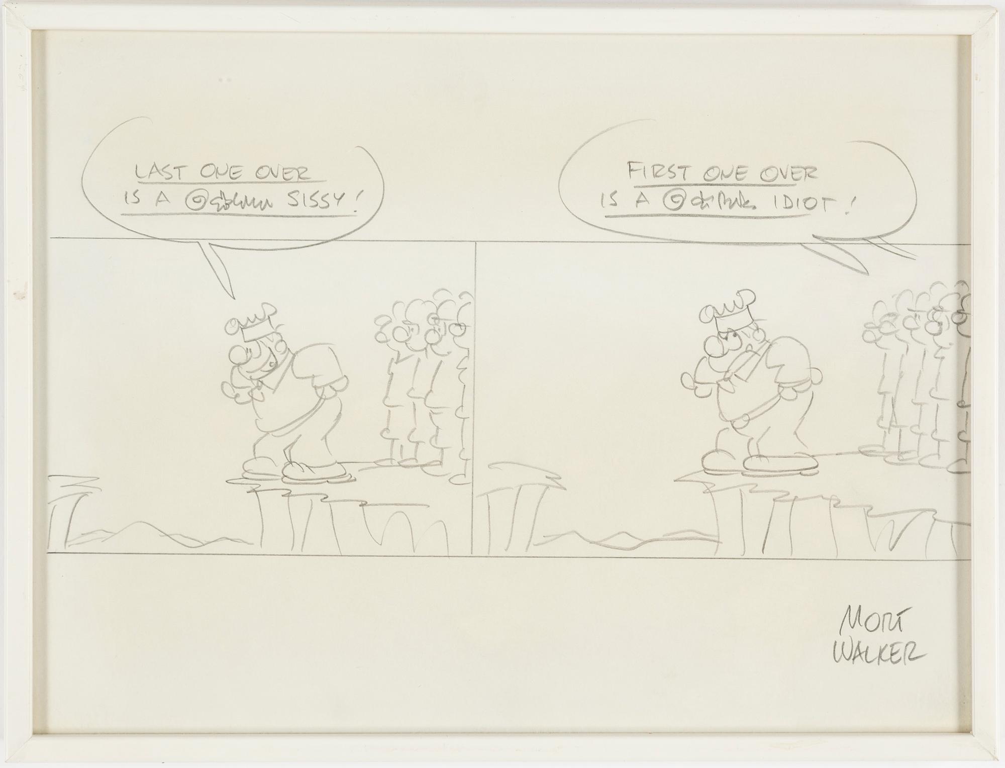 MORT WALKER, drawing, signed.