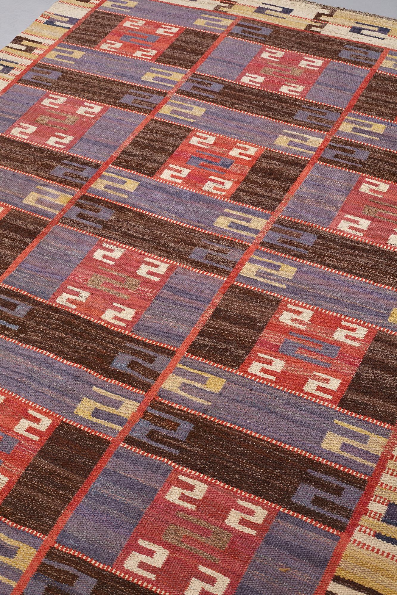 Märta Måås-Fjetterström, MATTA, "Blå Esset", rölakan, ca 248,5 x 191,5  cm, signerad AB MMF.