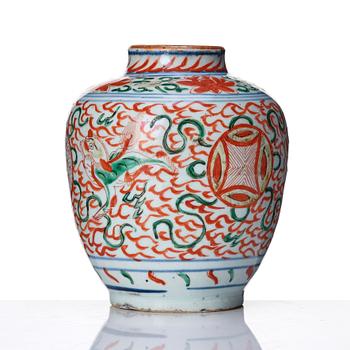 Kruka, porslin. Transition, 1600-tal.