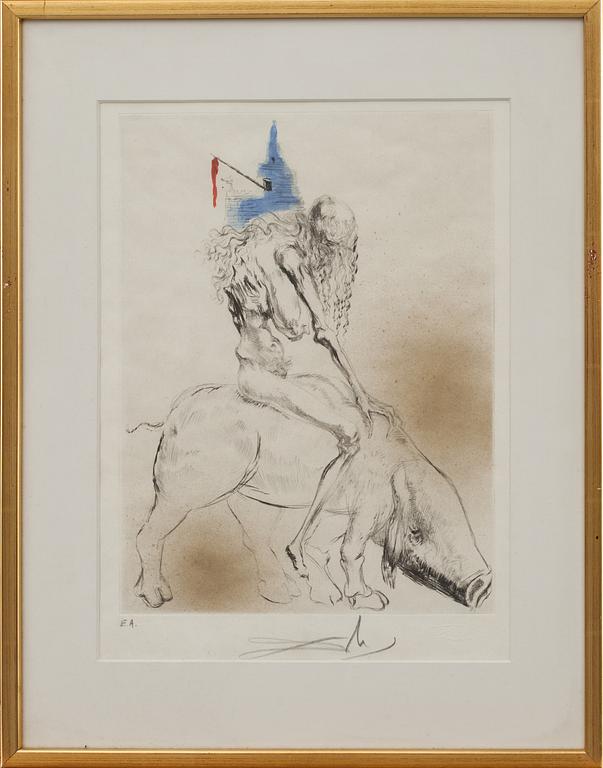 SALVADOR DALÍ, färgtorrnål, signerad och numrerad E.A.
