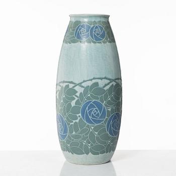 Josef Ekberg, a 'Sgrafitto' earthenware vase, Gustavsberg 1911.