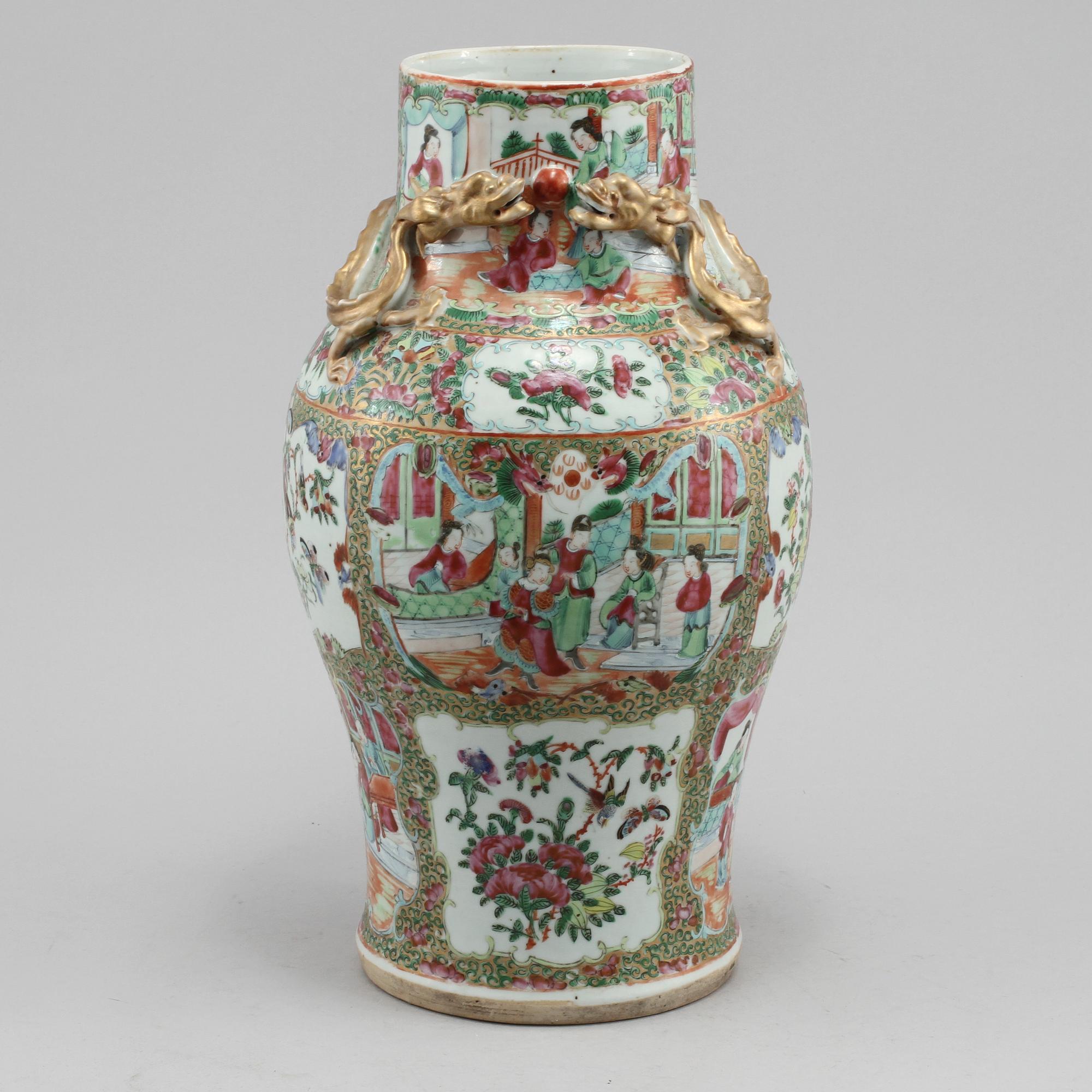 VAS, porslin, Kanton, Kina, omkring sekelskiftet 1800/1900.