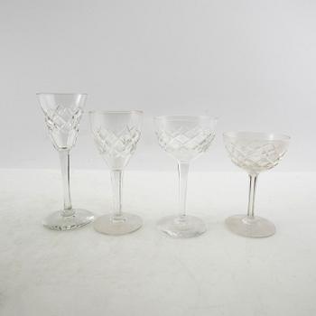 Fritz Kallenberg service 70 dlr "Bror" early 20th century cut glass.