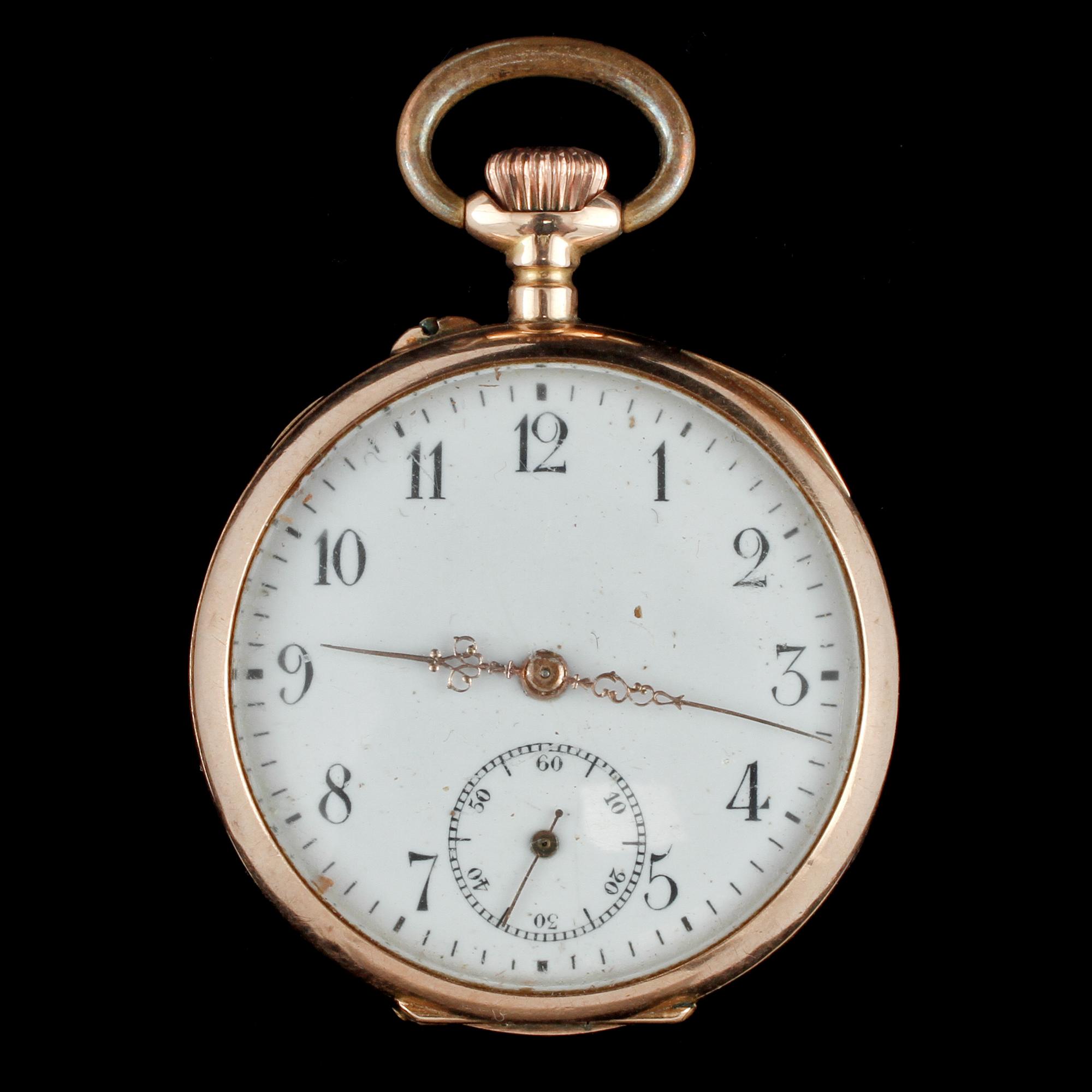 FICKUR, 14k, tidigt 1900-tal. Vikt ca 29 g.