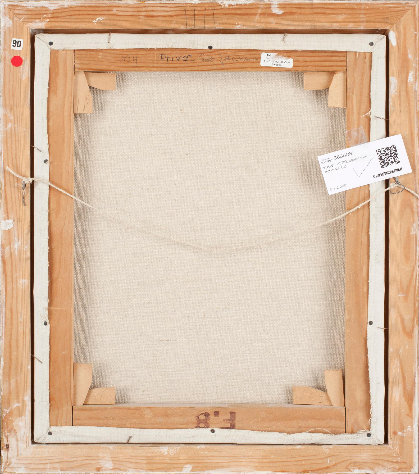 YNGVE BERG, olja på duk, signerad.