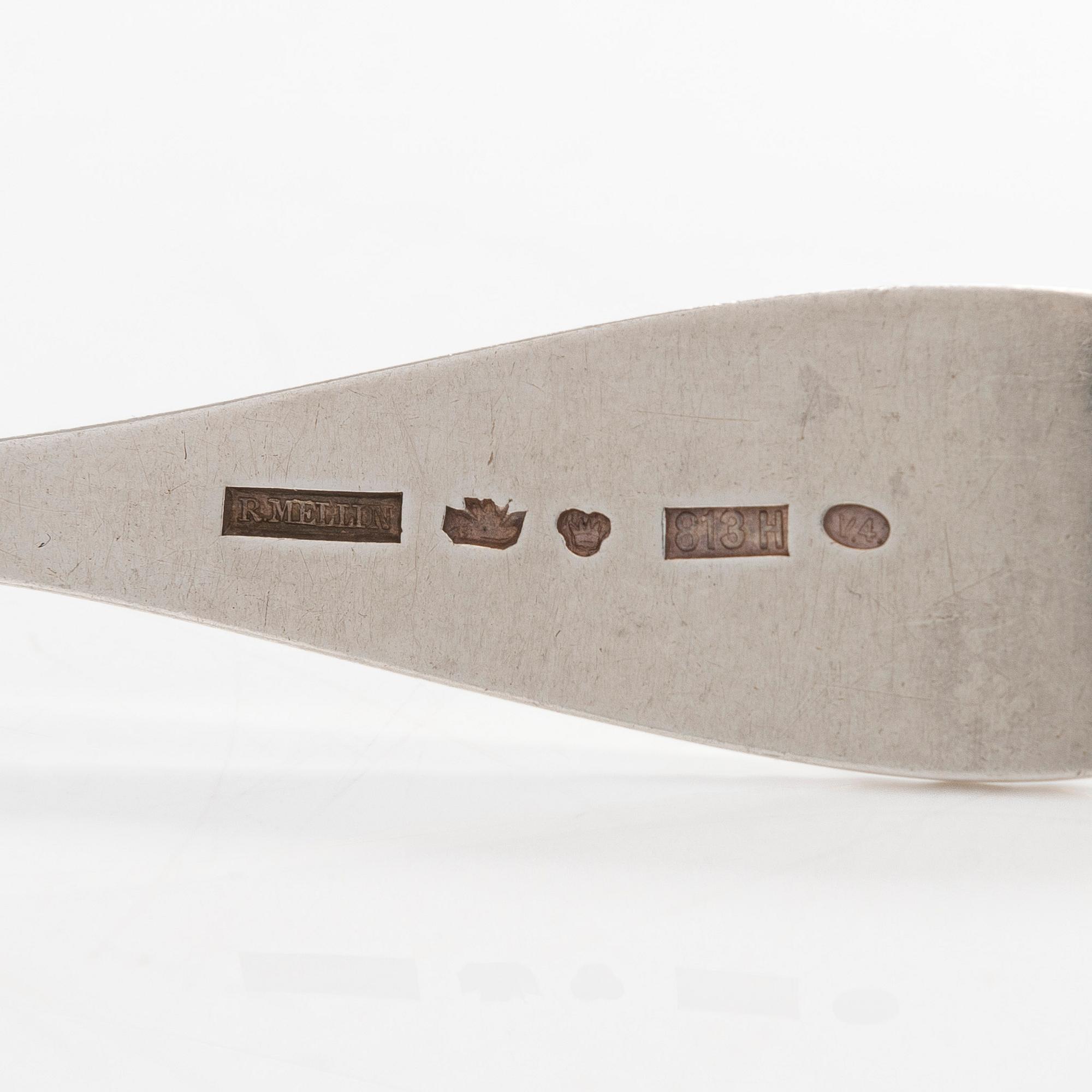 Otto Roland Mellin, fruktbestick, 16 st, silver, Helsingfors 1901-08.