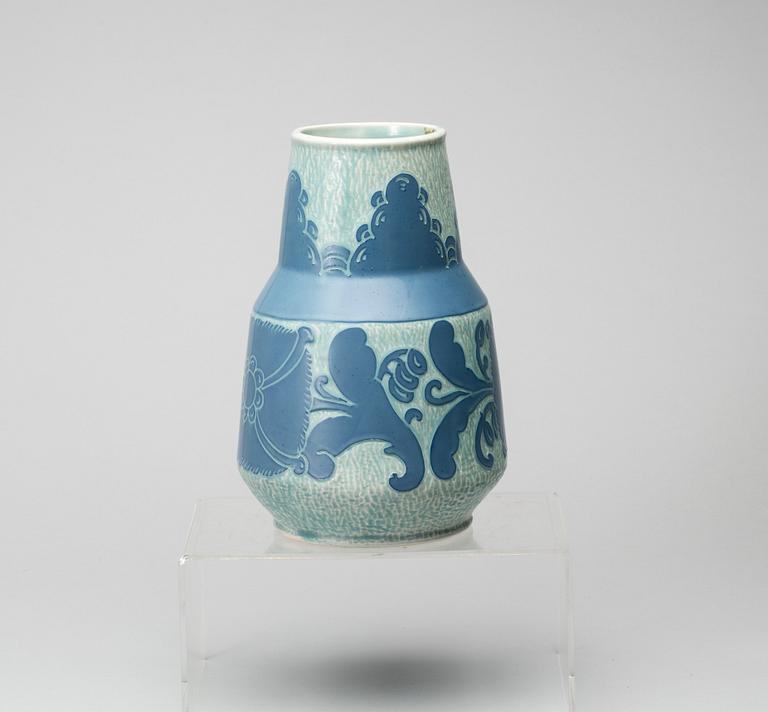 VAS, stengods "Sgrafitto", Josef Ekberg Gustavsberg 1920.