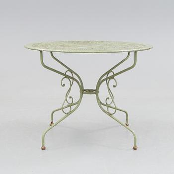 TRÄDGÅRDSMÖBLER, 5 delar, metall, 1900-tal.