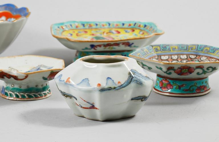 PARTI PORSLIN, 9 delar, Kina, 1800/1900-tal.