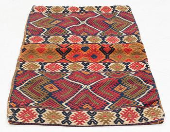 Carriage cushion, early 19th Century, c. 105 x 52 cm.