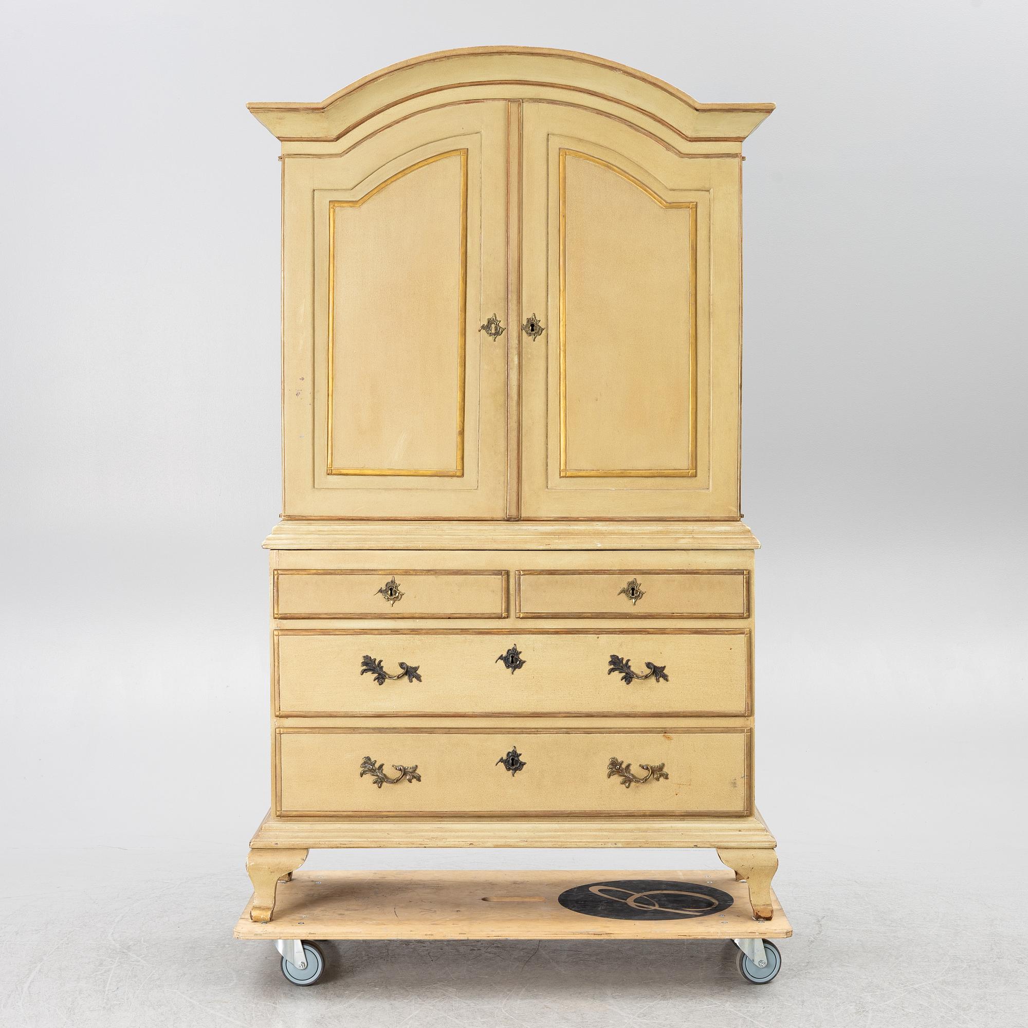 A Rococo cabinet, 18th century.