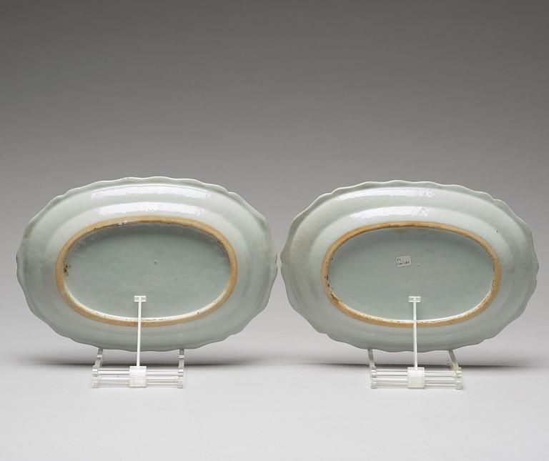 A pair of famille rose serving dishes, Qing dynasty, Qianlong (1736-95).