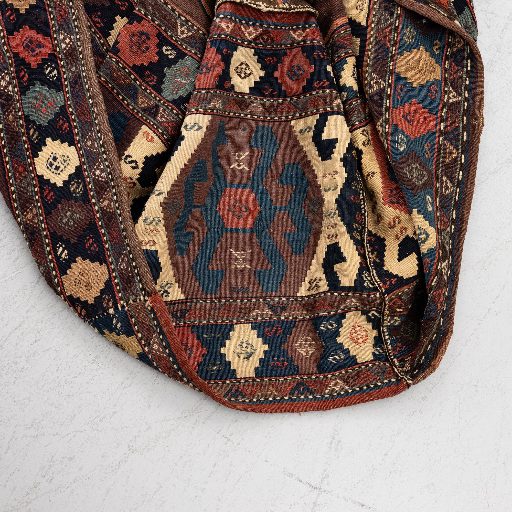 An antique Shahsavan Mafrash, Length 105, width 55, height 65 cm.