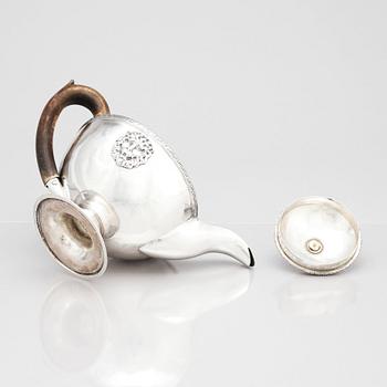 Adolf Zethelius, tekanna, silver, Stockholm 1812. Empire.
