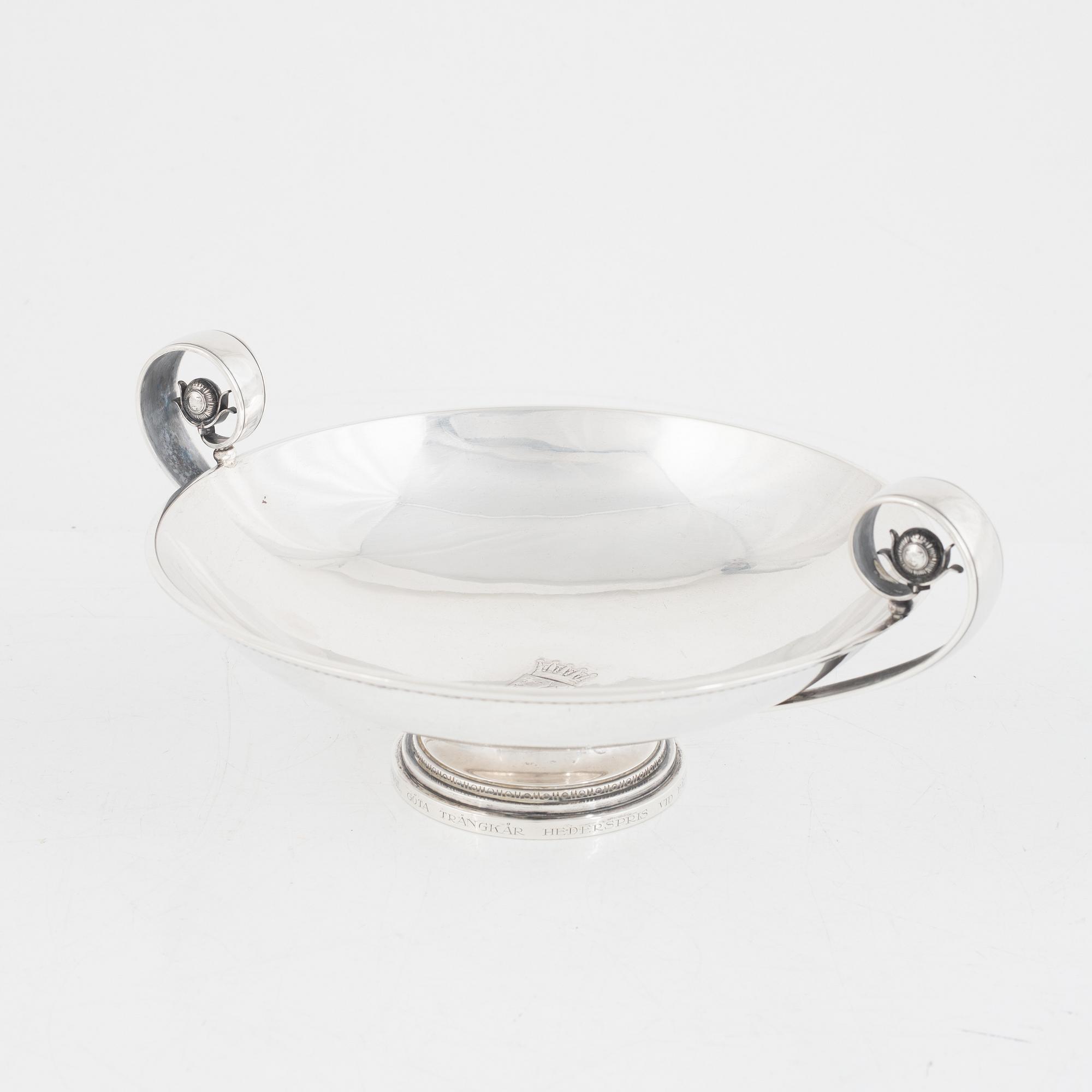 Atelier Borgila, a sterling silver bowl on foot, Stockholm 1930.