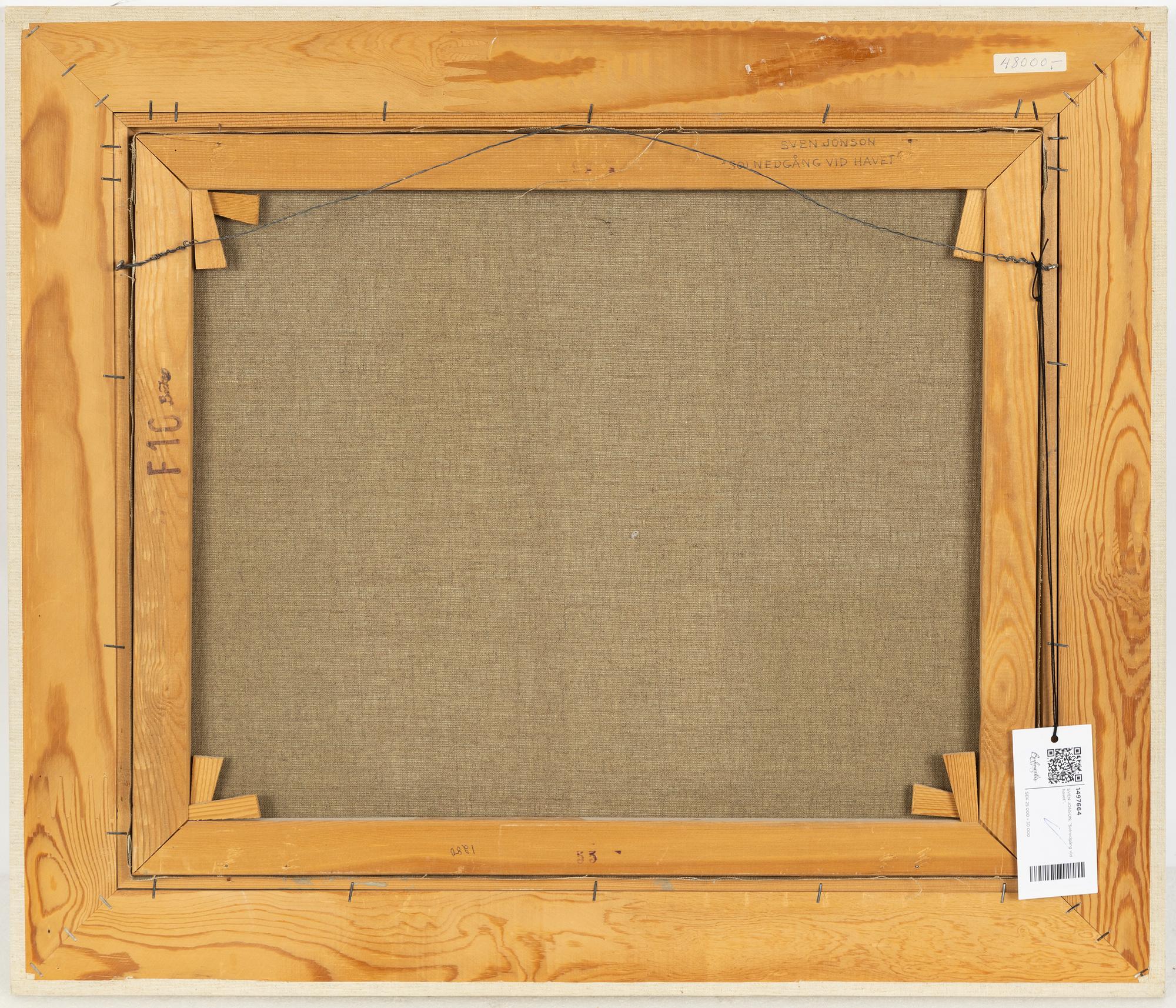 Sven Jonson, ”Solnedgång vid havet”.