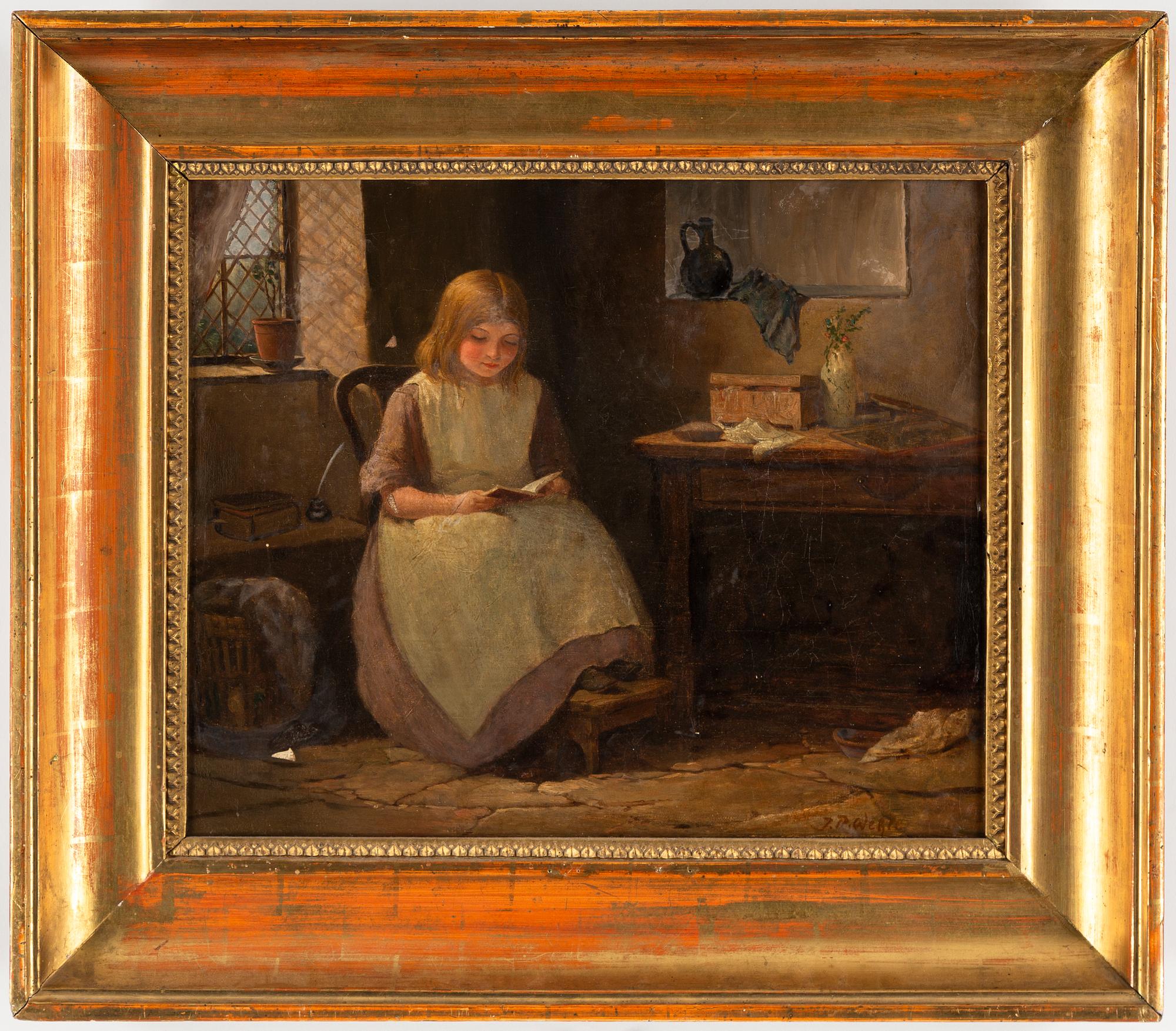 Johannes Raphael Wehle, oil on canvas, signed.