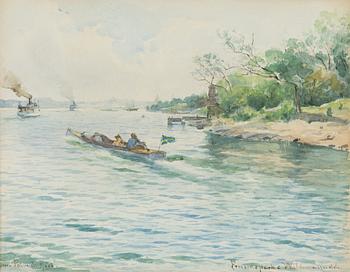 Anna Palm de Rosa,  watercolour on paper, signed.