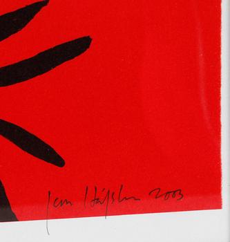 JAN HÅFSTRÖM, litograph in colours, signed, dated 2003, and numbered 752/2000.