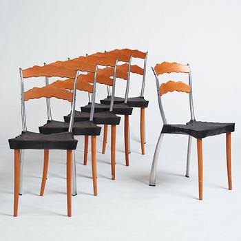 Borek Sipek, 6 "Sedlak" chairs for Vitra, post 1992.