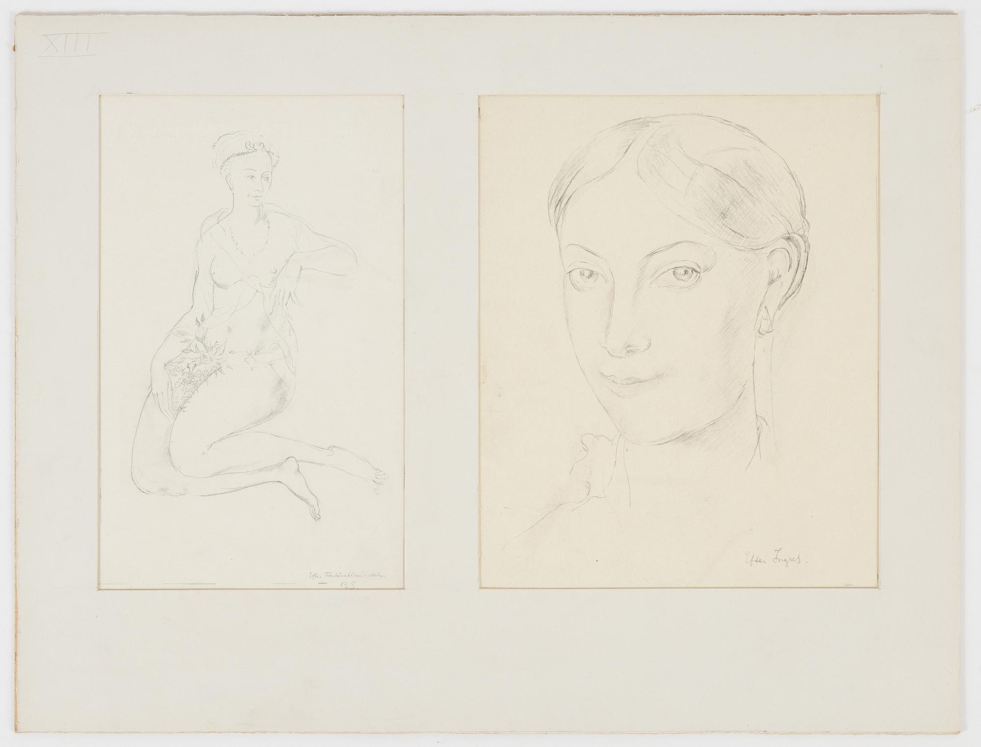 Birger Simonsson, portfolio with 62 drawings. watercolours, pencildrawings.