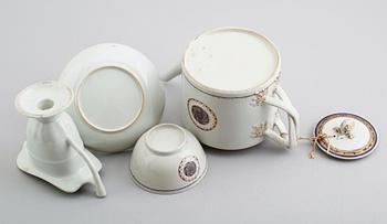 TESERVIS,14 delar, porslin, Kina, Qianlong 1736-1795.