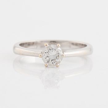 Ring, solitaire ring with brilliant-cut diamond.