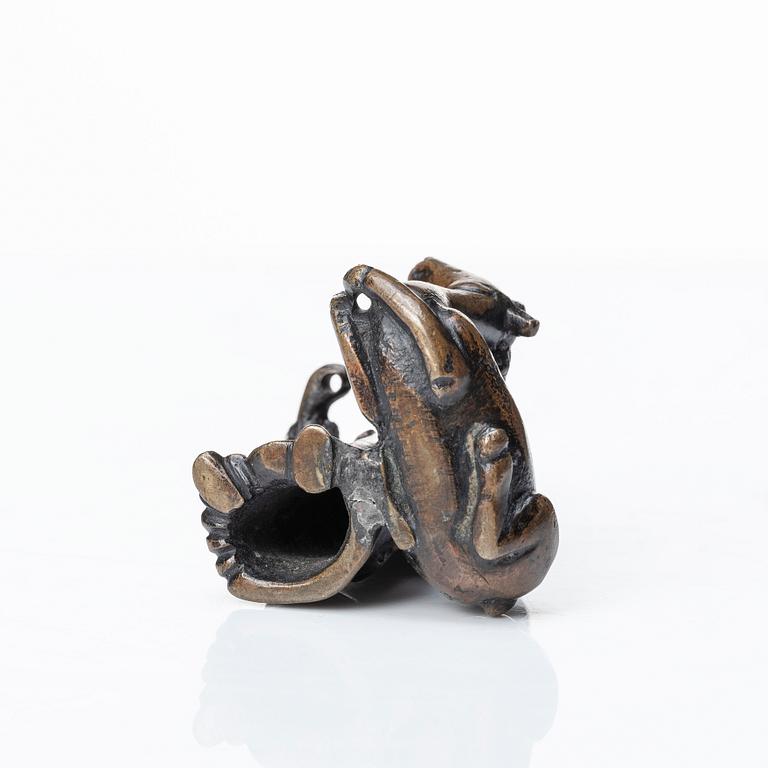 Figurine, bronze. Qing Dynasty, 18th century.