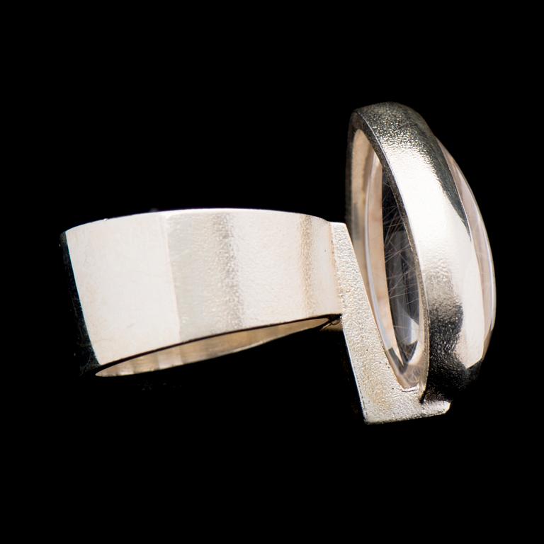 A BJÖRN WECKSTRÖM RING, "Luna", silver. Lapponia 1985.