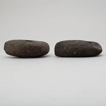 Two late neolithic green stone axes.