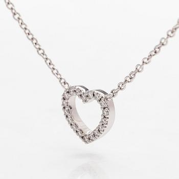 Tiffany & Co, halsband, "Metro Heart", 18K vitguld och diamanter.