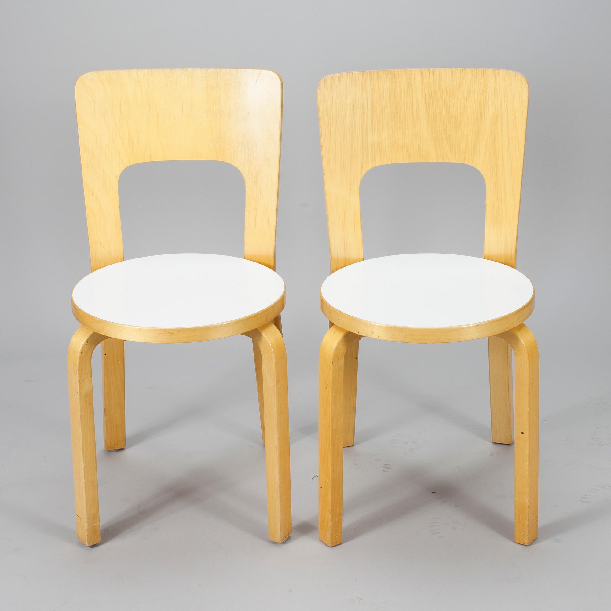 STOLAR, 2 st, modell 66, Alvar Aalto Artek.