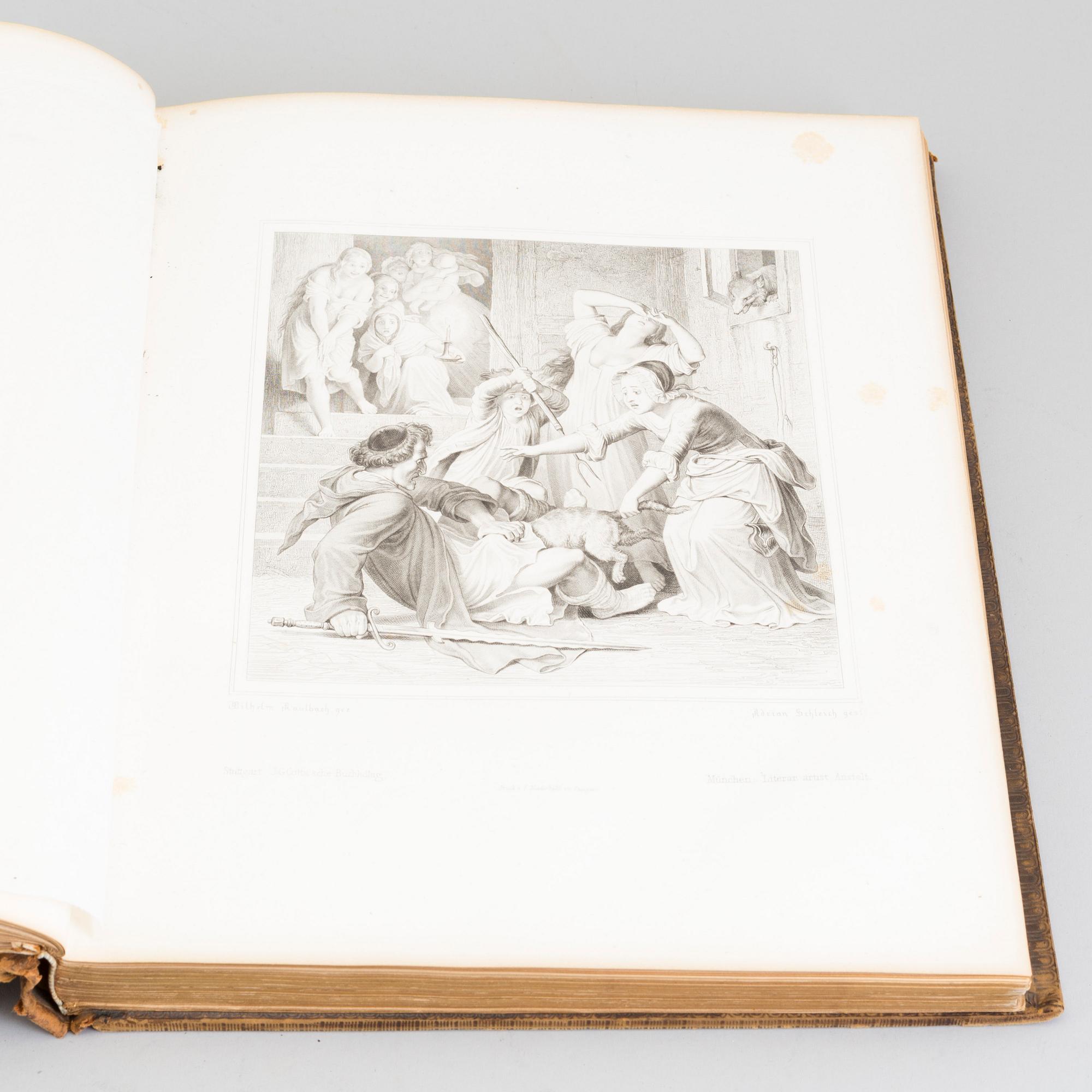 BOOK, "Reineke Fuchs", by Wofgand von Goethe, illustrated by Wilhelm von Kaulbach, Stuttgart 1846.