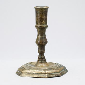 LJUSSTAKE, mässing, barock, 1700-tal.