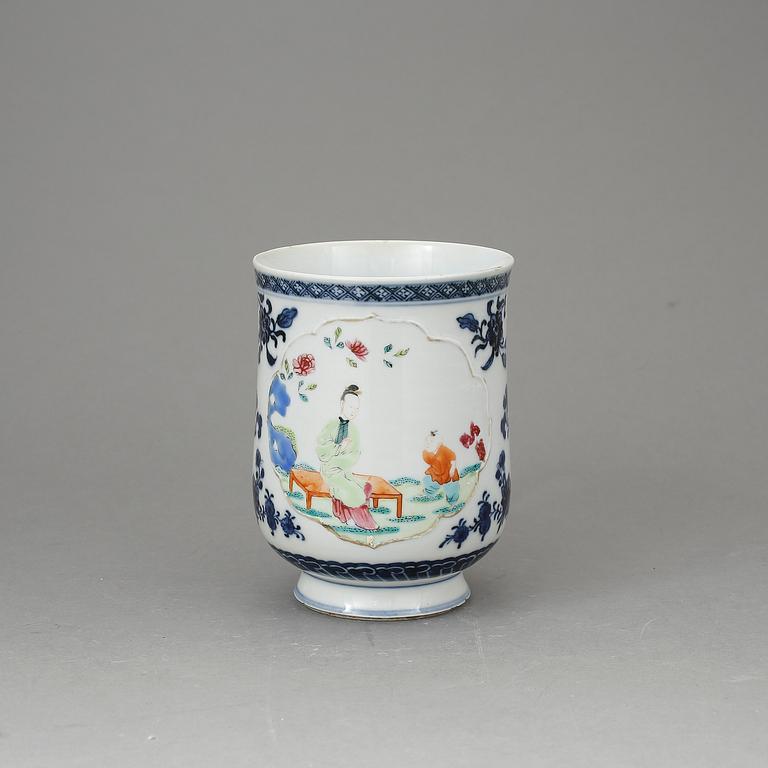 MUGG, porslin, Qianlong, Kina 1700-tal.