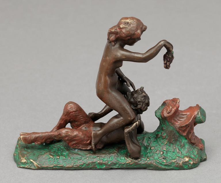 FIGURGRUPP, wienerbrons, Bergmann, Österrike, omkring 1900.