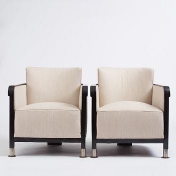 Otto Schulz, a pair of easy chairs, Boet, Gothenburg 1930s.