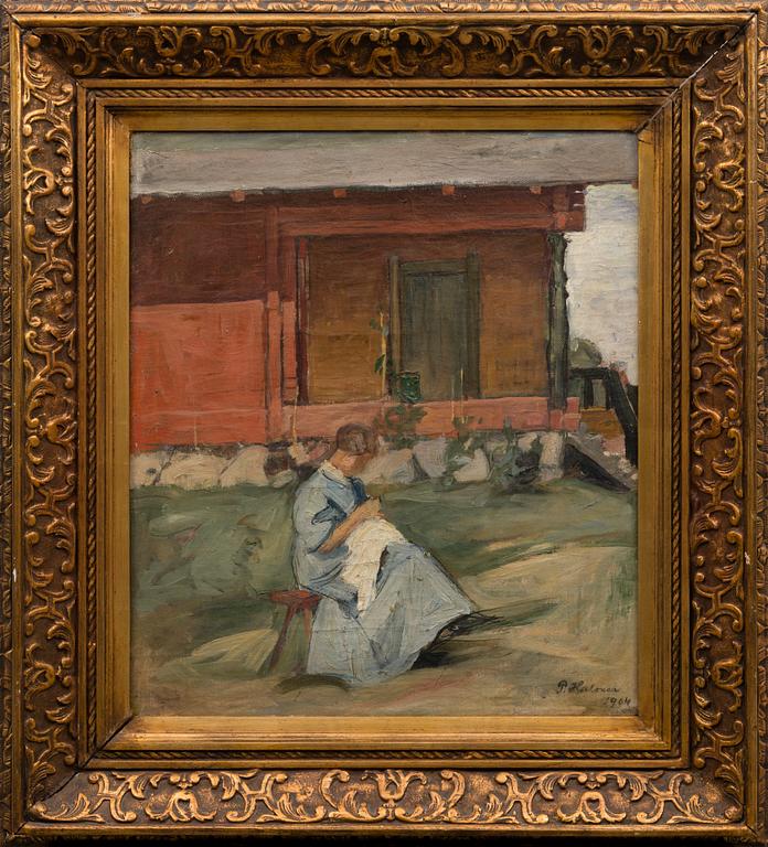 Pekka Halonen, PEKKA HALONEN, SEWING WOMAN.