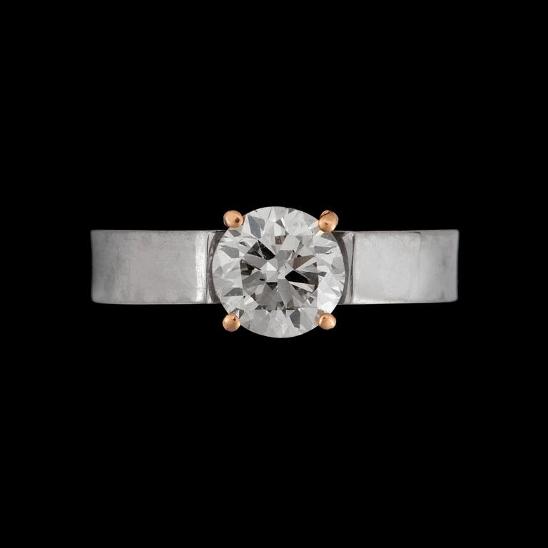 RING, briljantslipad diamant, 1.44 ct.