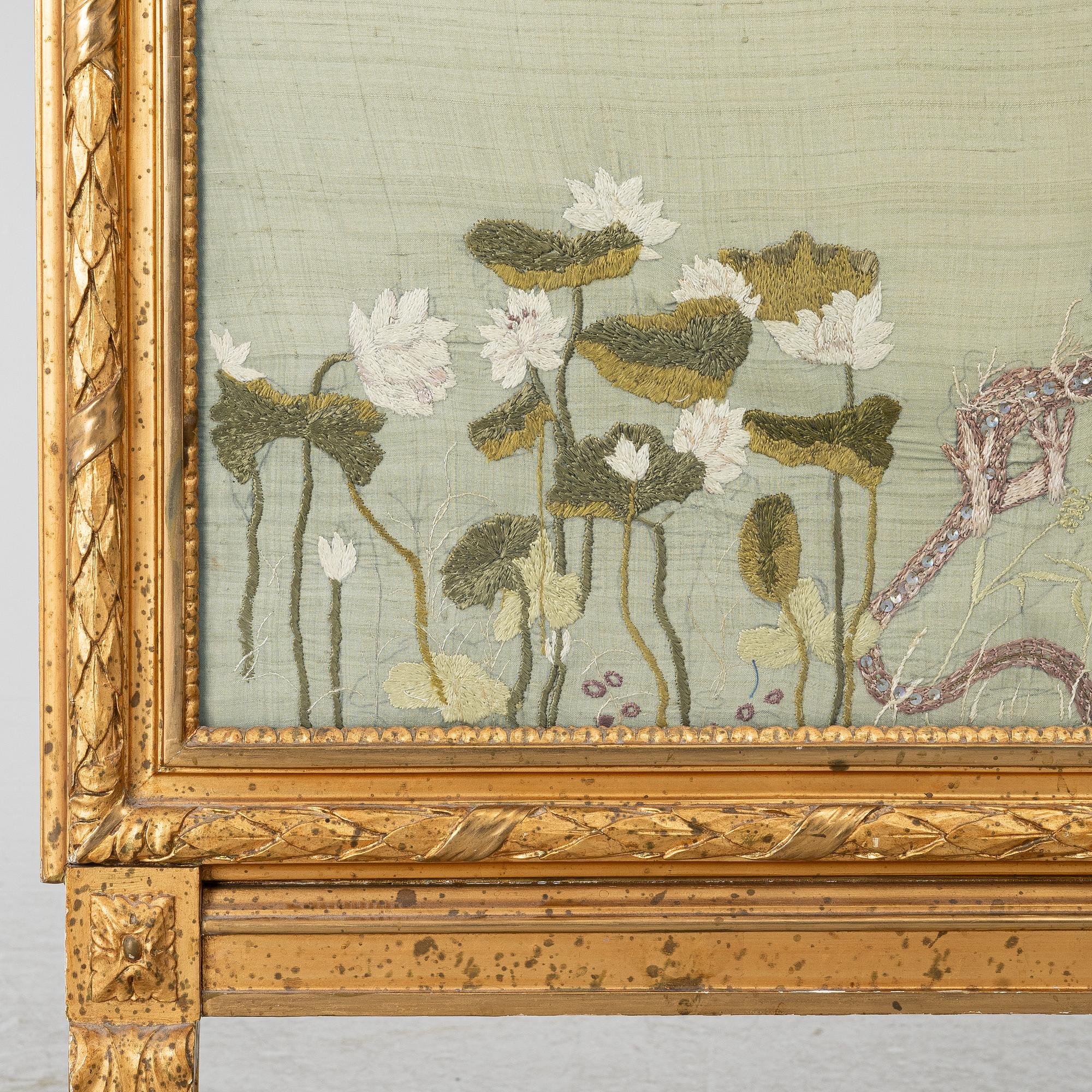 Anna Casparsson, Broderi i brasskärm.