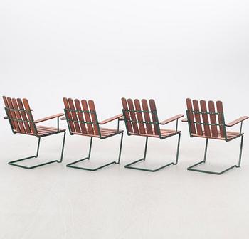 Arthur Lindqvist, Armchairs, 4 pcs, model A2, Grythyttan, 20th century.