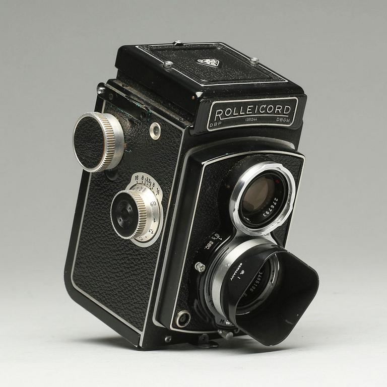 KAMERA, Rolleicord Compur, Franke & Heidecke, Braunschweig, 1900-talets första hälft.